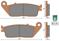 Front brake pads - mhr, synt