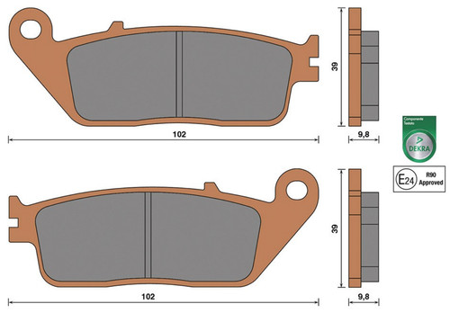 Front brake pads mhr synt - pads,