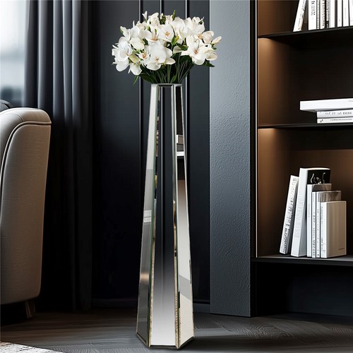 Tall mirrored flowers - 30",