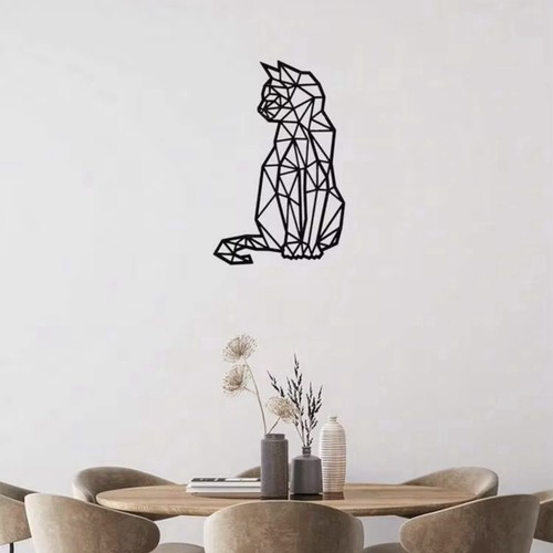 Geometric cat wall - geometric,