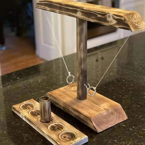 Wooden ring toss shot - ring,