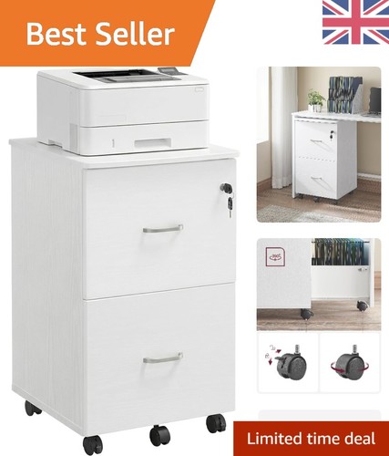 Lockable drawer mobile - lockable, 2-drawer
