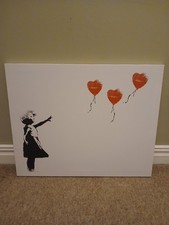 banksy canvas wall art girl with balloons