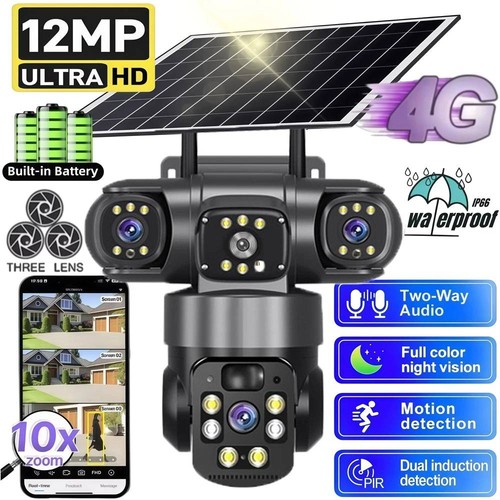 12mp sim solar security ip - 4g,
