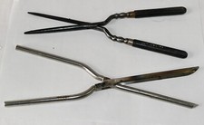 Two pairs Vintage Marcel Type Hair Curling Tongs Retro Decor