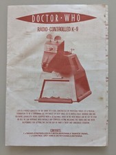 Doctor Who K9 Manual Instructions 15” Large RC Remote Radio Controlled Spares