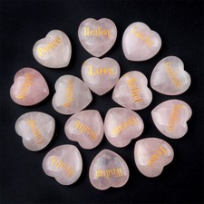 1" Rose Quartz Love Heart