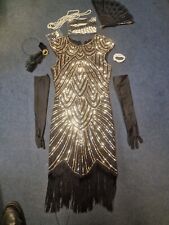 Roaring 20s Costume for Women 1920s Dresses 1920s Gatsby Black And Gold-L