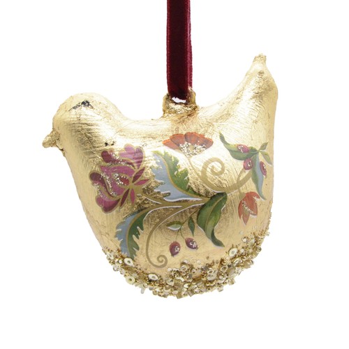 Gisela graham gold glass - glass, bird