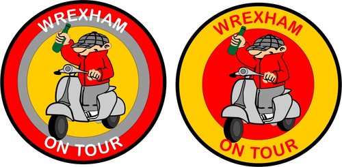 Wrexham tour pin badge - on,
