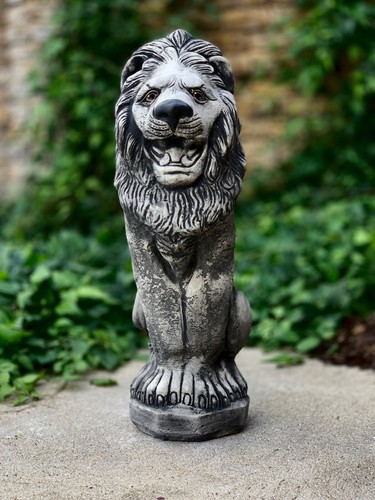 Stone garden lion concrete - lion,