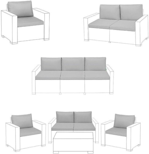 Rattan garden furniture sofa - garden,