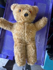 Vintage 80’s Soft Plush Teddy Bear Brown Toy Approx 16”