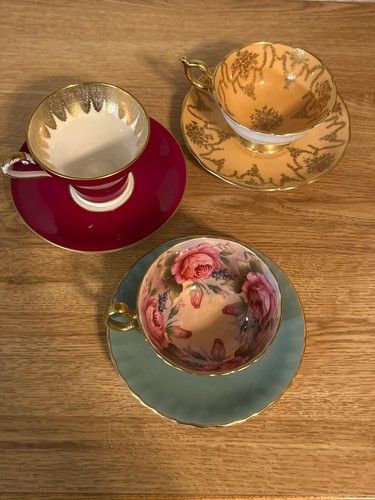Rare cup saucers aynsley - rare, &
