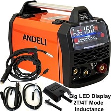 ANDELI 160A MIG Welder Gasless Synergic Inverter Lift-TIG/Stick Welding Machine