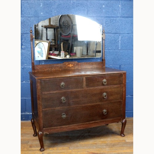 Edwardian oak dressing - edwardian,