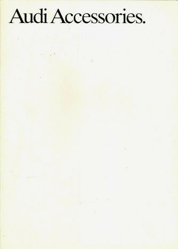 Audi accessories 1986 - 1986, uk
