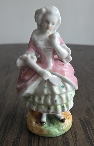 Antique german porcelain lady - antique,