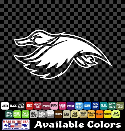 Flying duck sticker mascot - duck,