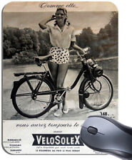 VeloSolex Bike Mouse Mat. Vintage French Moped Advert Motorcycle Mouse Pad Gift
