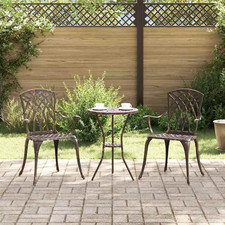 Garden Chairs 2pc Bronze