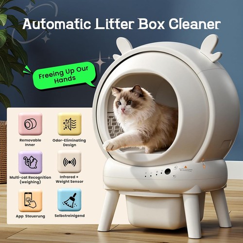 Self cleaning cat litter - litter, tray