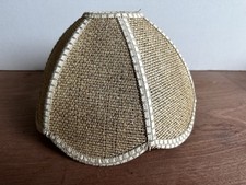 1980s Rattan With Cream Edging And Scalloped Edges Pendant Lightshade #A184