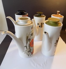 Collection of 5 Vintage 1970's Coffee   Pots –  VGC For display.