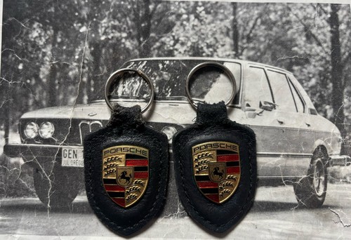 Two genuine porsche keyrings - two,