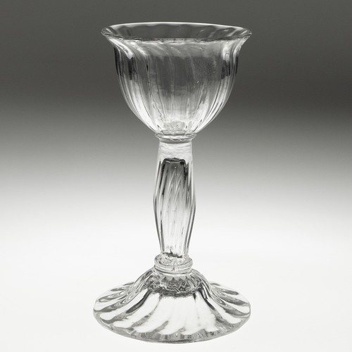 Georgian champagne glass with - champagne,
