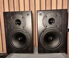 Gale Silver Monitor HiFi Stereo Speakers, Black Ash Cabinets, Bookshelf Speakers
