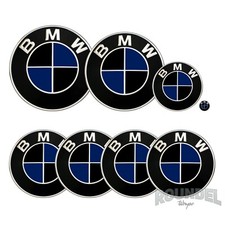 For BMW Badges - Matte Black &