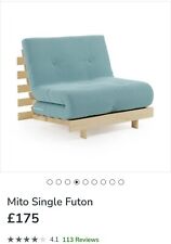 Dunelm futon single sofa bed with Mattress