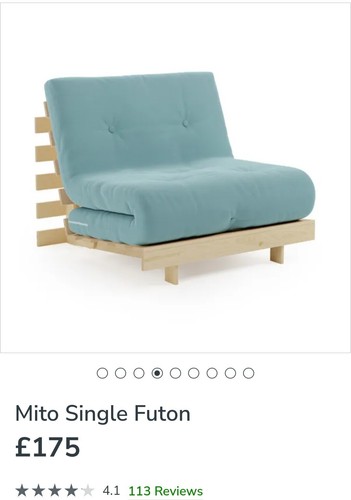 Dunelm futon single sofa bed