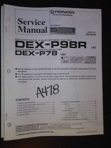 Pioneer dex p98r - dex-p98r, p78