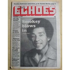 SMOKEY ROBINSON BLACK ECHOES MAGAZINE SEPTEMBER 3 1977 SMOKEY ROBINSON COVER WIT