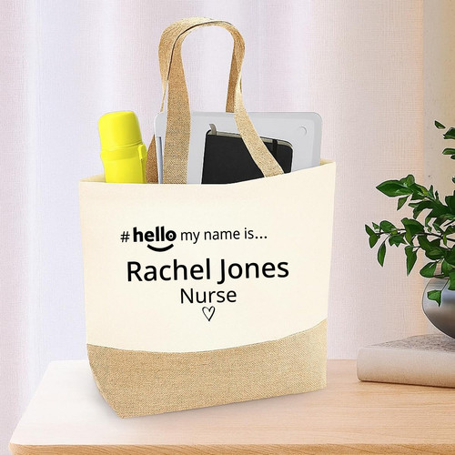 Personalised nurse tote bag - personalised,