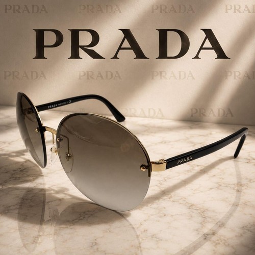 Prada rimless oval sunglasses - prada,