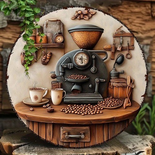 Vintage coffee sign wooden - sign,