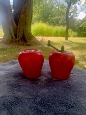 Vintage Wooden Apple Salt &