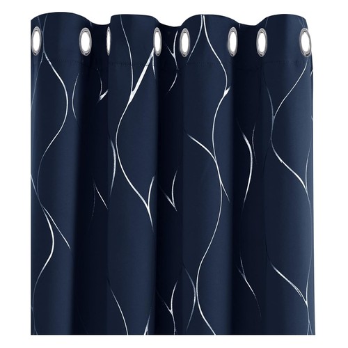 Navy blue eyelet blackout - navy,