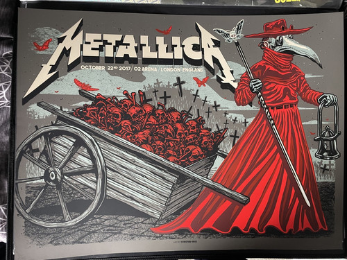 Metallica london poster 2017 - london,