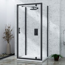 Matt Black Pivot Door 3-Sided