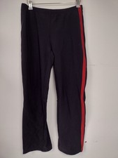 Prada Track Pants Women's M Black Red Stripe Athletic Stretch