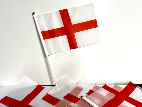 Hand held england flags - held,