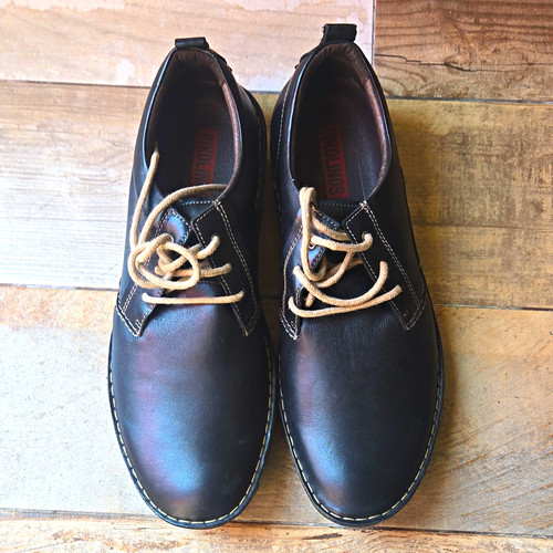 Pikolinos brown leather oxford - brown,