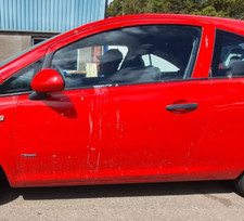VAUXHALL CORSA D PASSENGER SIDE DOOR RED 3 DOOR 2006-2014 BARE