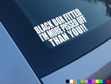BLACK BOX FITTED FUNNY CAR STICKERS DECALS YOUNG DRIVER BUMPER WINDOW VINYL 