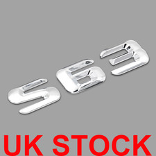 Chrome Silver Rear Trunk Letters 3D Styling Badges AMGs for S 63 Class UK STOCK