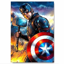 Captain america weilds - america, hammer